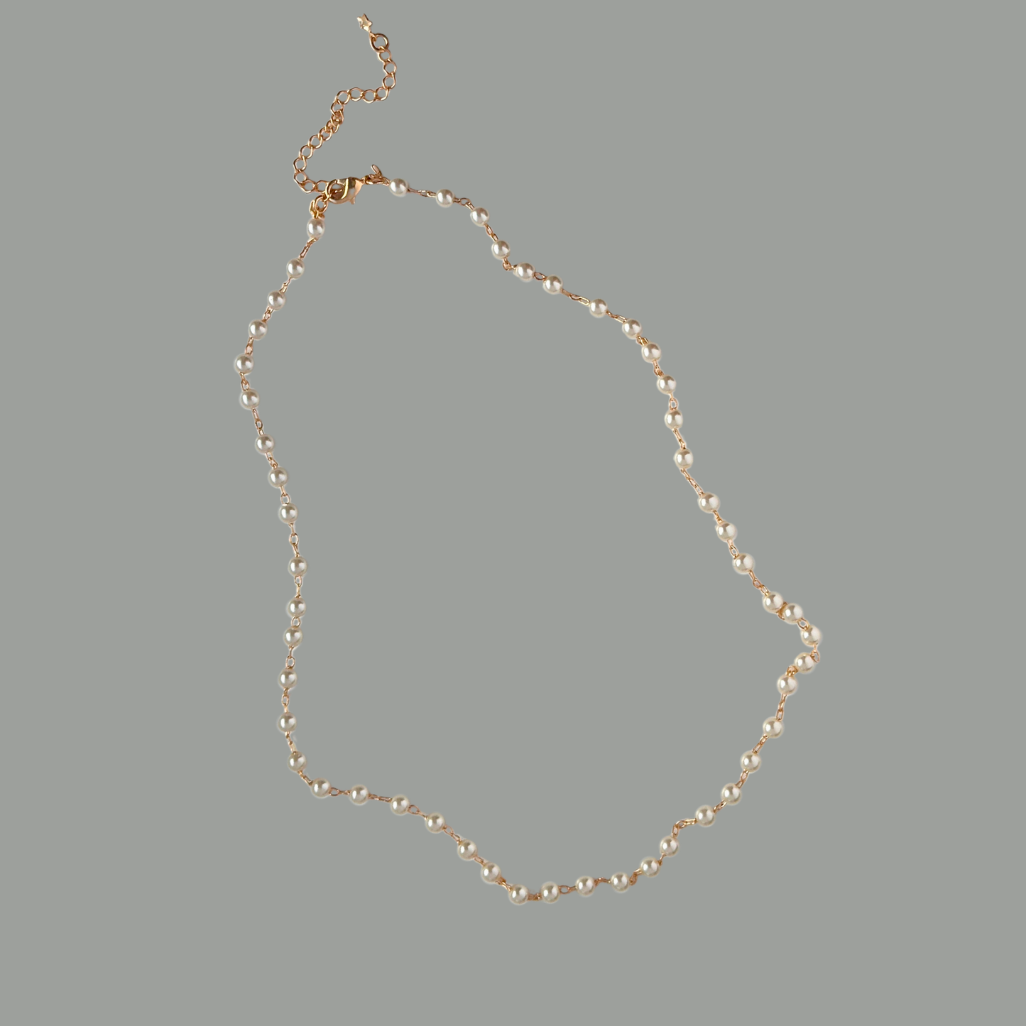 Round Pearl Gold Plated NECKLACE