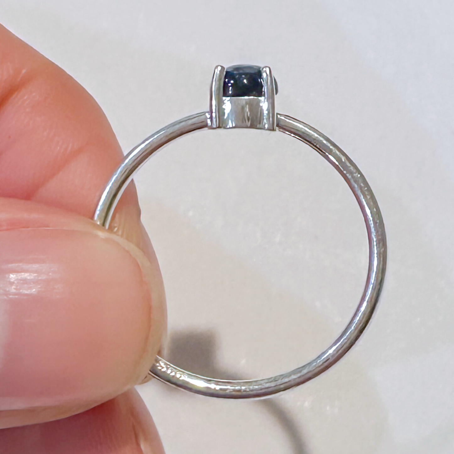 Kyanite Round Sterling Silver Ring