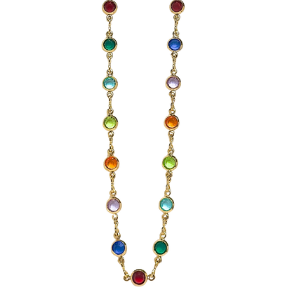 Circular Vibrant Gold Necklace