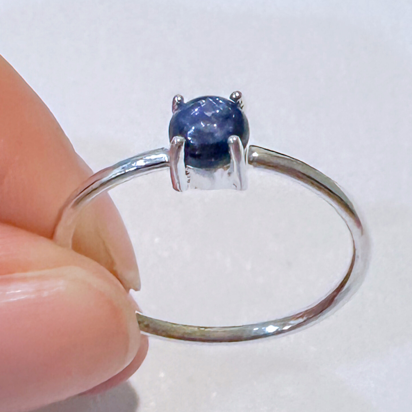Kyanite Round Sterling Silver Ring