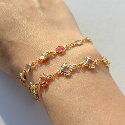 Baroque Square Pastel Bracelet