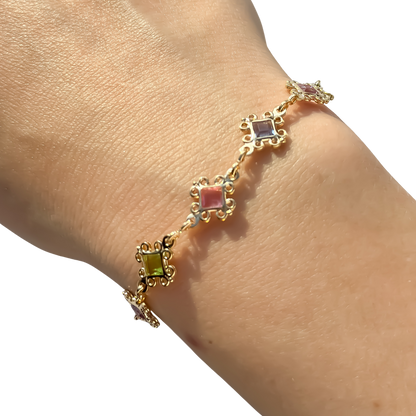 Baroque Square Pastel Bracelet