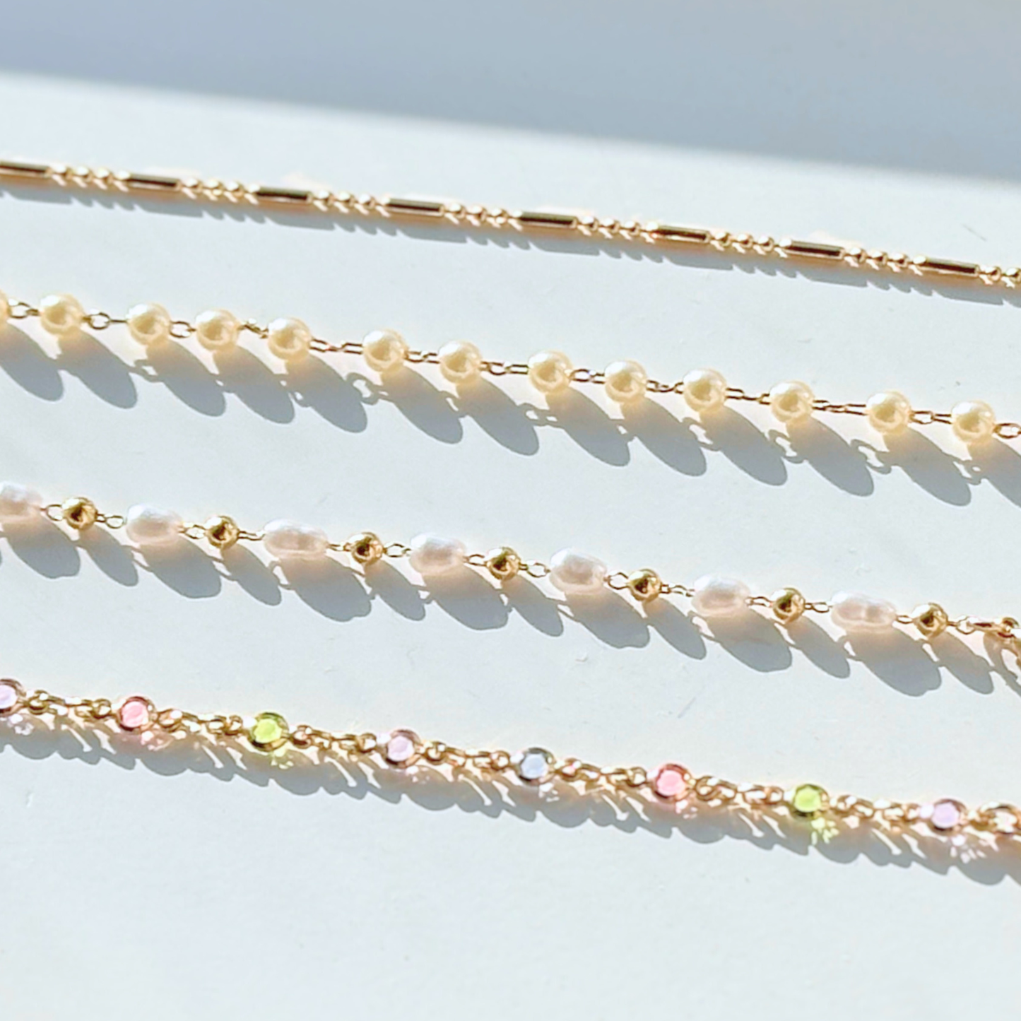 Irregular Pearl with Gold Plated Accents NECKLACE