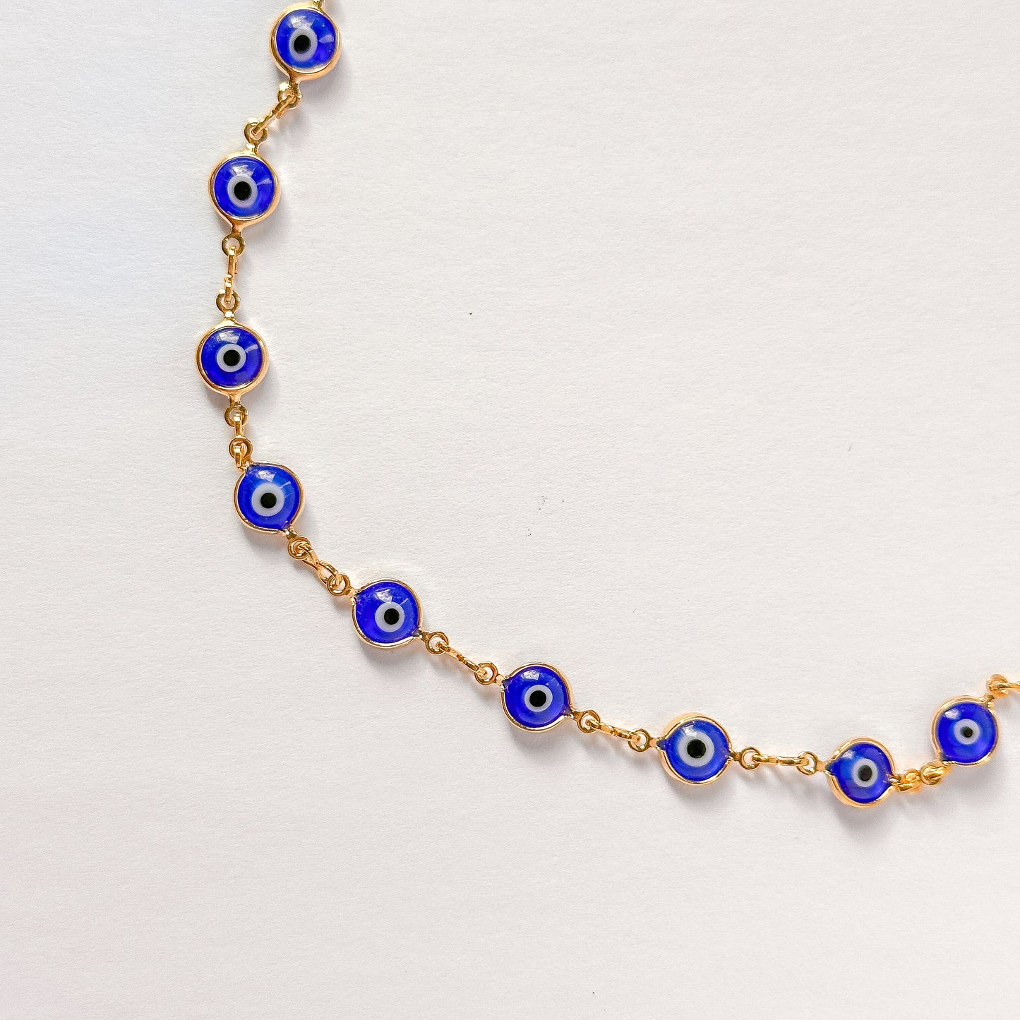 Evil Eye Gold Filled Glass Necklace