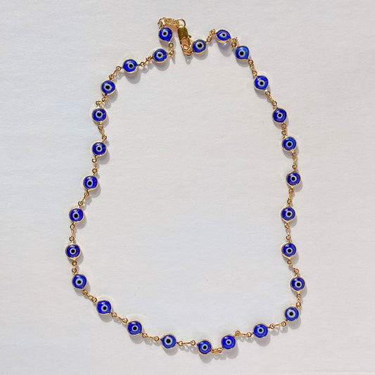 Evil Eye Gold Filled Glass Necklace