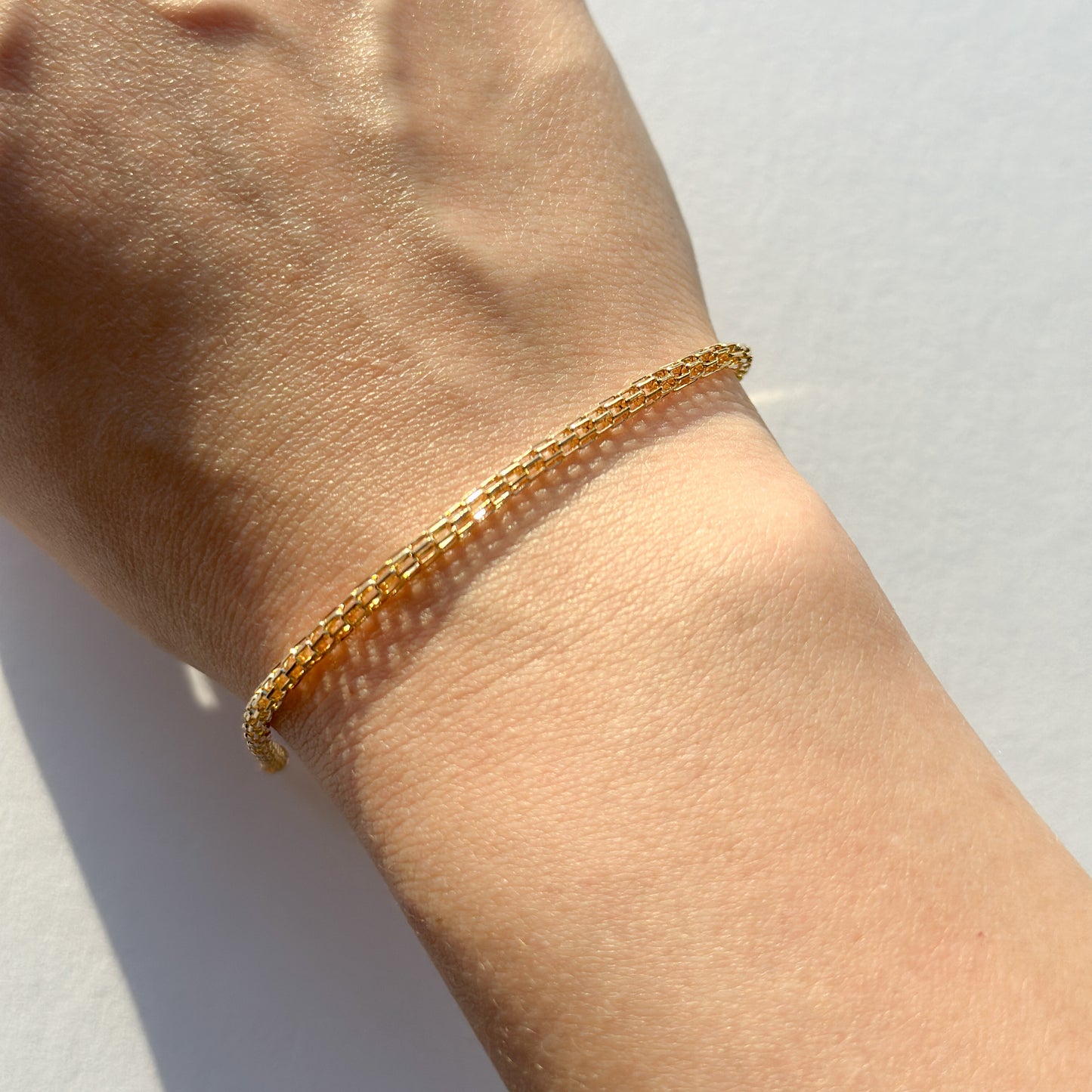 Textured Chain Stacking Bracelet