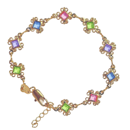 Baroque Square Pastel Bracelet